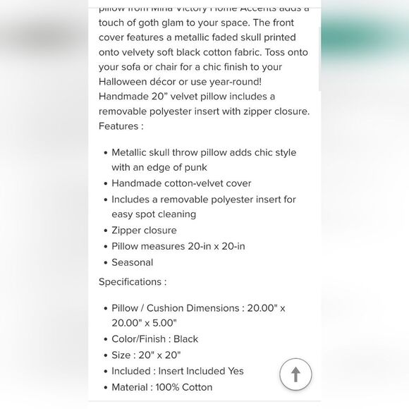 Dormify Mina Victory Sofia Metallic Skull Accent Throw Pillow Set - Picture 7 of 12